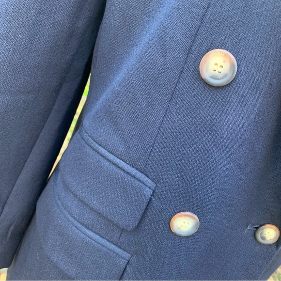 Vintage Navy long blazer 8  Women’s By Theomiles - Picture 4 of 13